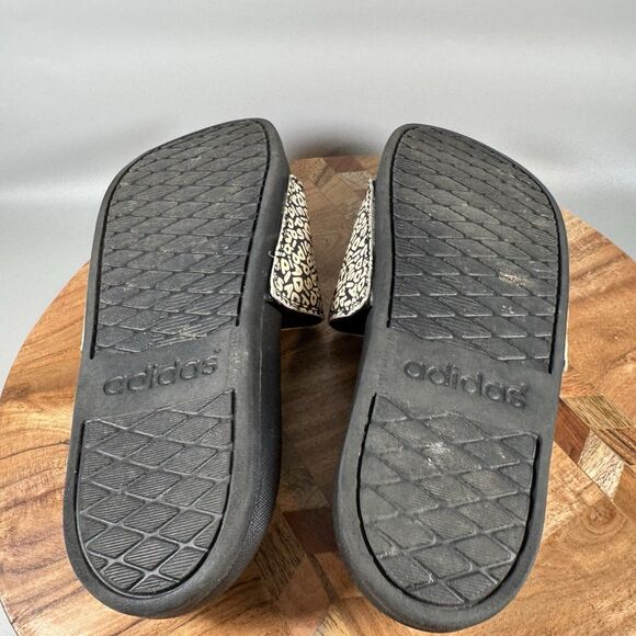Adidas Adilette Comfort Slides Core Black Wonder White GZ2914 Women's Size 8 - Picture 5 of 6